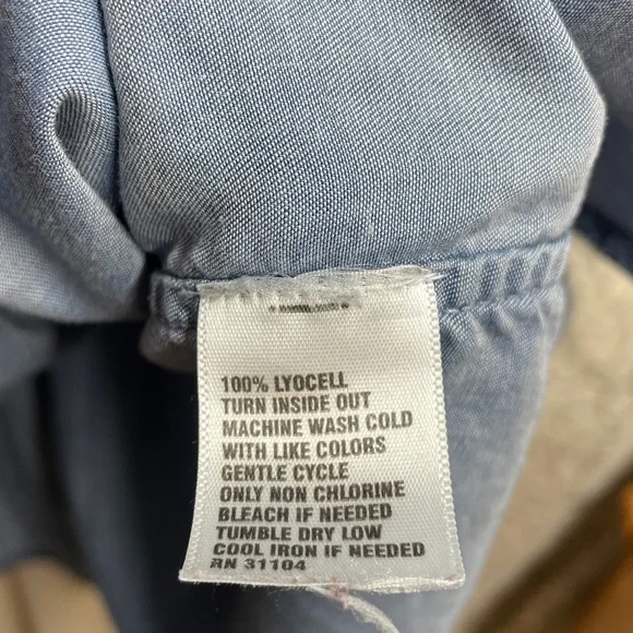 Crown & Ivy Denim Blue Mini Shirt Dress - Picture 3 of 9